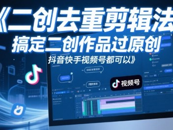 自媒体人必备神器，视频二创去重工具，智能混剪与批量处理，免费使用